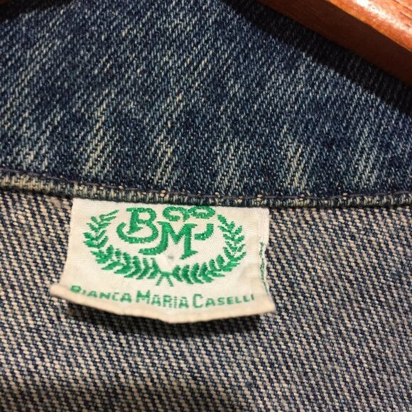 VINTAGE BIANCA MARIA CASELLI CROPPED DENIM JACKETS SIZE S - Picture 10 of 10